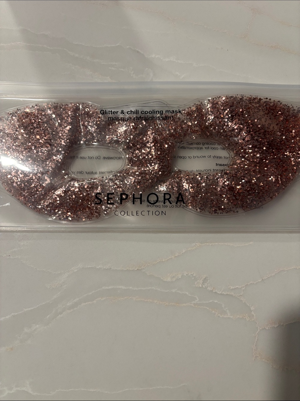 Sephora Rose Gold Glitter Cooling Eye Mask